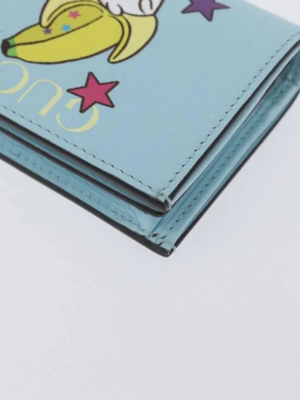 GUCCI Bananya Collaboration Compact Wallet Light Blue 701009 2067 Auth 171852M